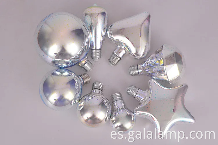 Coloridas bombillas LED de vidrio 3D para exhibición de fuegos artificiales festivos